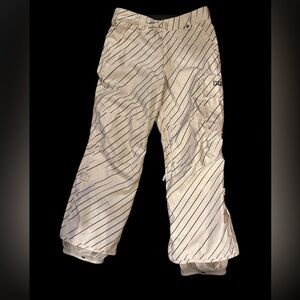 Burton  striped white ski pans for men size S in great condition